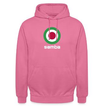 SAMBA (2020) - Sweat-shirt à capuche unisexe - rose - Devant - Alina (178cm) & Michal (187cm)