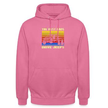 Jeep Car - Unisex Hoodie - Pink - Vorne - Alina (178cm) & Michal (187cm)