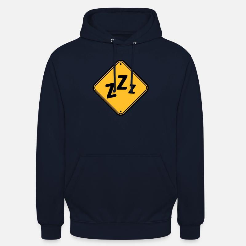 Caution snoring shield - Unisex Hoodie - navy