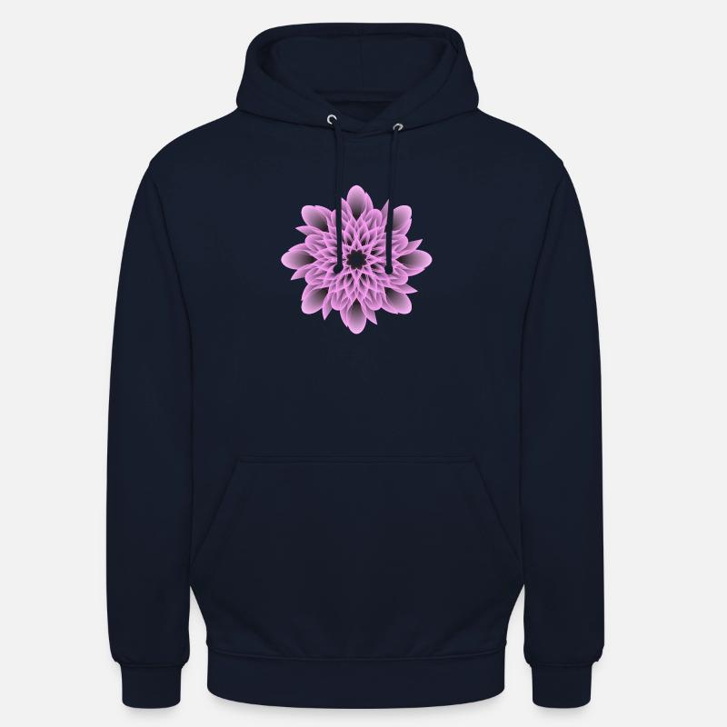 Illustration de fleurs violettes - Sweat-shirt à capuche unisexe - marine