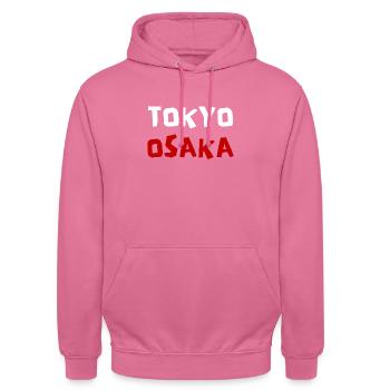 Tokyo Osaka Design Japon - Sweat-shirt à capuche unisexe - rose - Devant - Alina (178cm) & Michal (187cm)