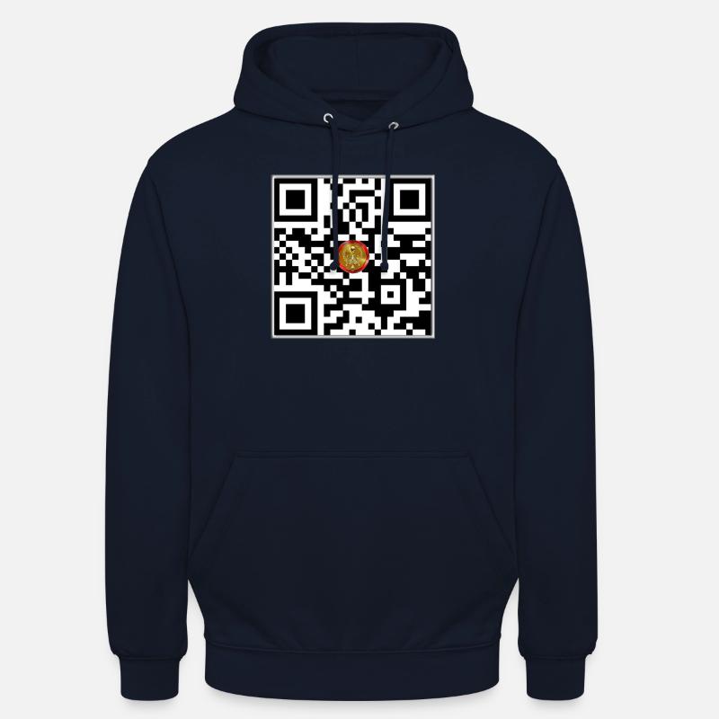 GovosBarCode - Sweat-shirt à capuche unisexe - marine