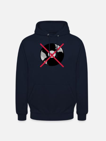 Musique de disque vinyle interdite - Sweat-shirt à capuche unisexe - marine