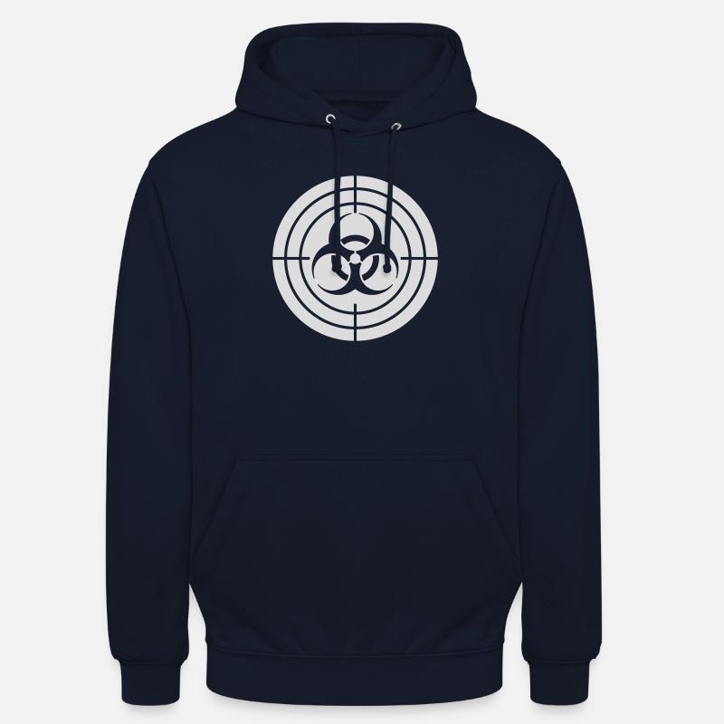 Zombie Hunter Biohazard Target Sight - Unisex Hoodie - navy