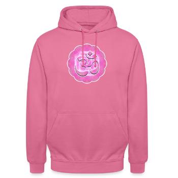 GOA Zeichen - Psytrance - Unisex Hoodie - Pink - Vorne - Alina (178cm) & Michal (187cm)