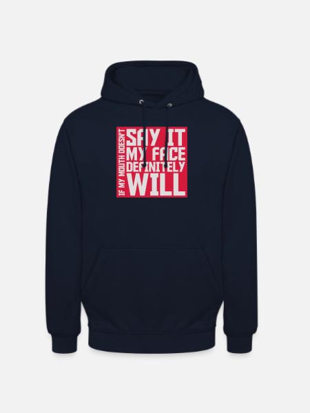 my face definitely will - Unisex Hoodie - navy