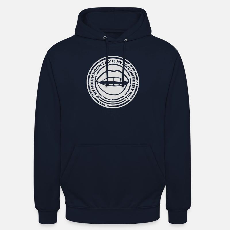 Mon visage le fera certainement - Sweat-shirt à capuche unisexe - marine