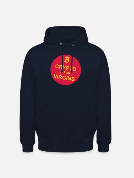 crypto is for virgins - Unisex Hoodie - navy