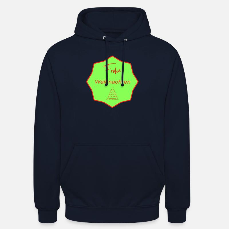 Frohe Weihnachten mit Baum - Unisex Hoodie - Navy