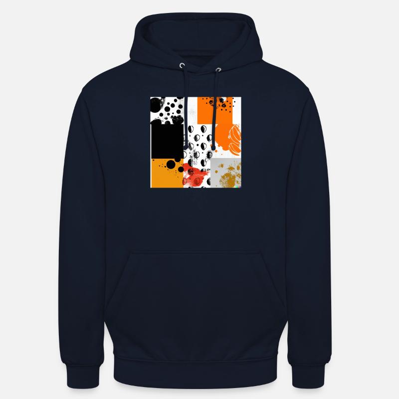 Art abstrait - Sweat-shirt à capuche unisexe - marine