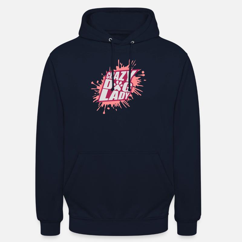 Citation de Crazy Dog Lady - Sweat-shirt à capuche unisexe - marine