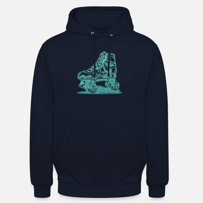 rollerblades rollerblade skates rollerskates retro - Unisex Hoodie - navy