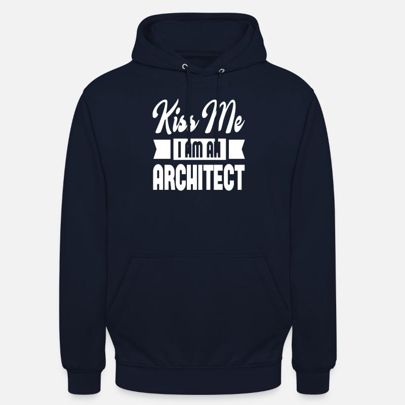 Embrasse-moi Je suis architecte - Sweat-shirt à capuche unisexe - marine