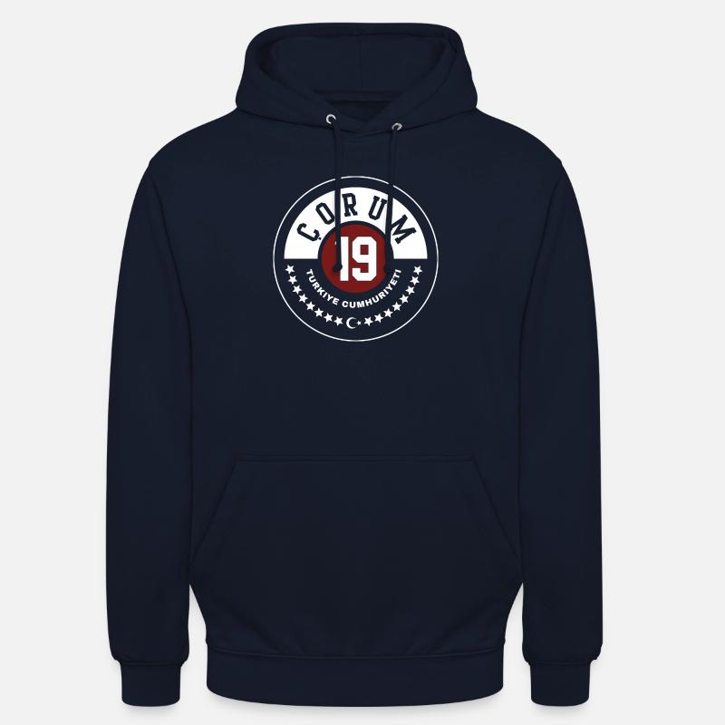 Corum - Sweat-shirt à capuche unisexe - marine