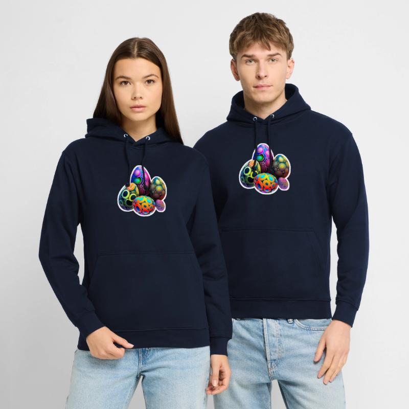 Psychédélique Easter Egg Party Easter Eggs coloré Sweat-shirt à capuche unisexe
