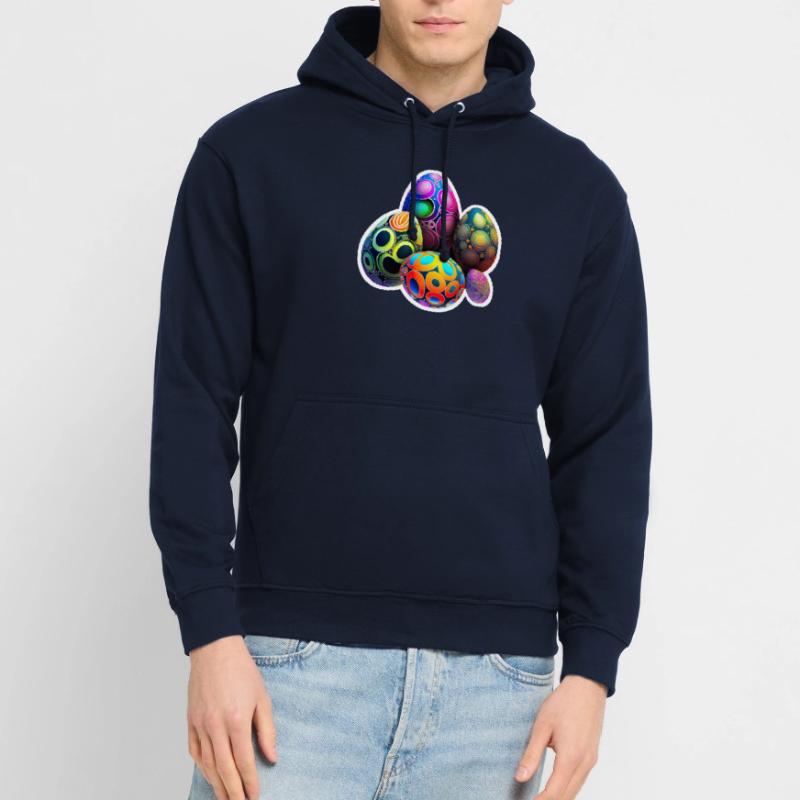 Psychédélique Easter Egg Party Easter Eggs coloré Sweat-shirt à capuche unisexe