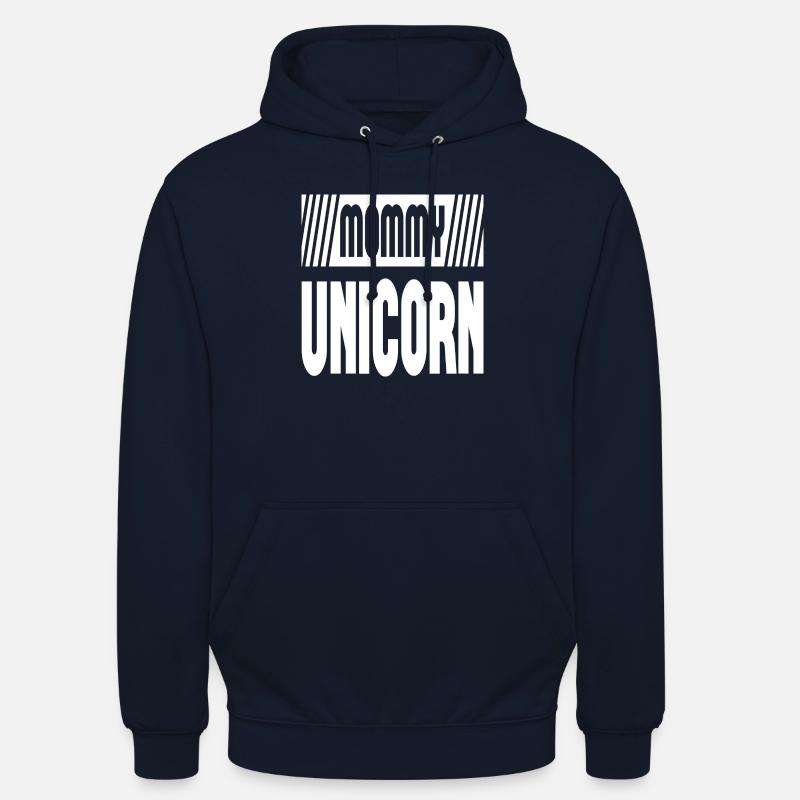 Maman Licorne - Sweat-shirt à capuche unisexe - marine