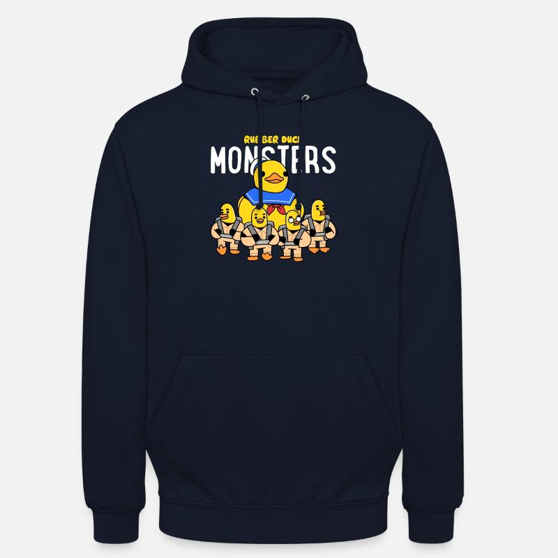 Rubber Duck Monsters a - Sweat-shirt à capuche unisexe - marine