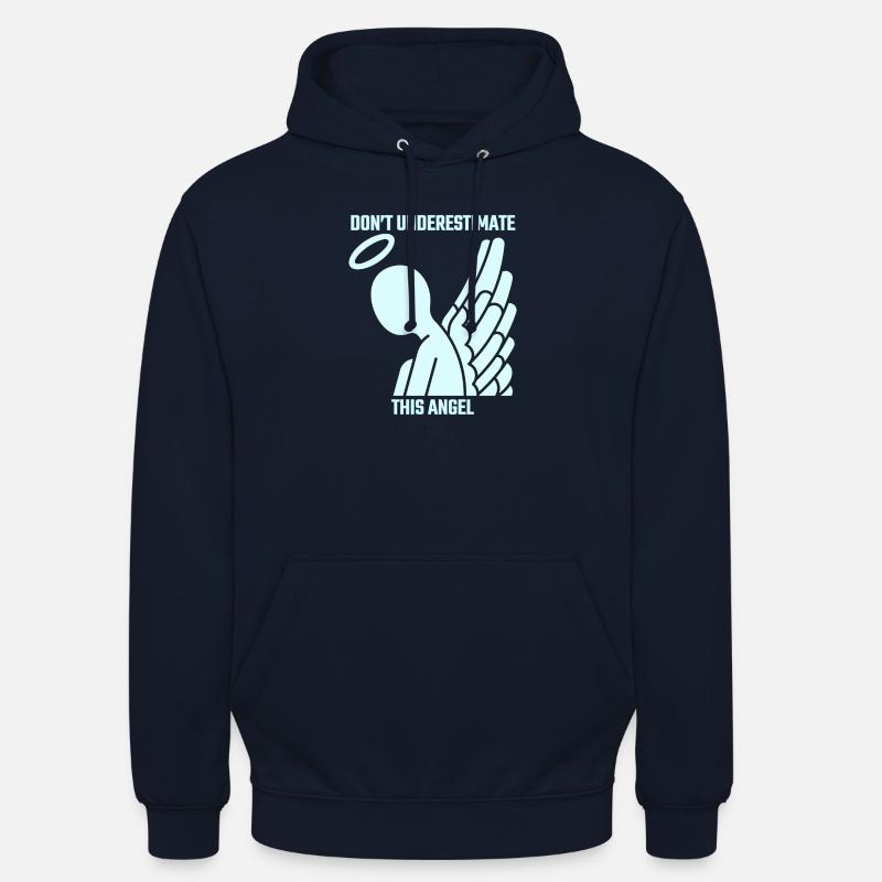 Ne sous-estimez pas cet ange - Sweat-shirt à capuche unisexe - marine