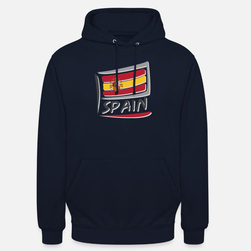 Drapeau de l’Espagne - Sweat-shirt à capuche unisexe - marine