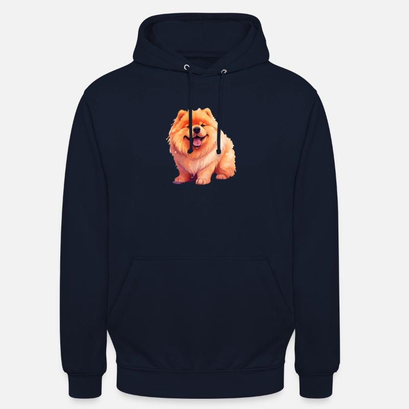 Chow Chow Art - Sweat-shirt à capuche unisexe - marine
