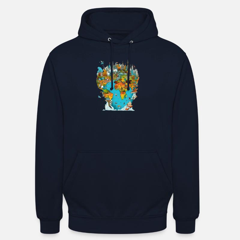 Les monuments du monde n°3 - Sweat-shirt à capuche unisexe - marine