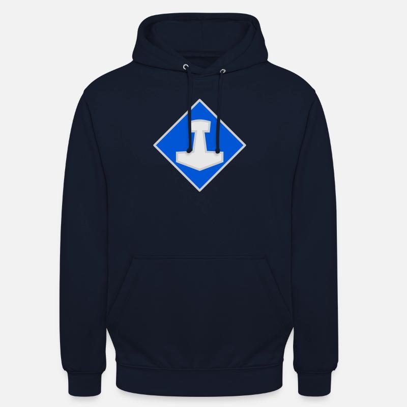 Mjölnir - Sweat-shirt à capuche unisexe - marine