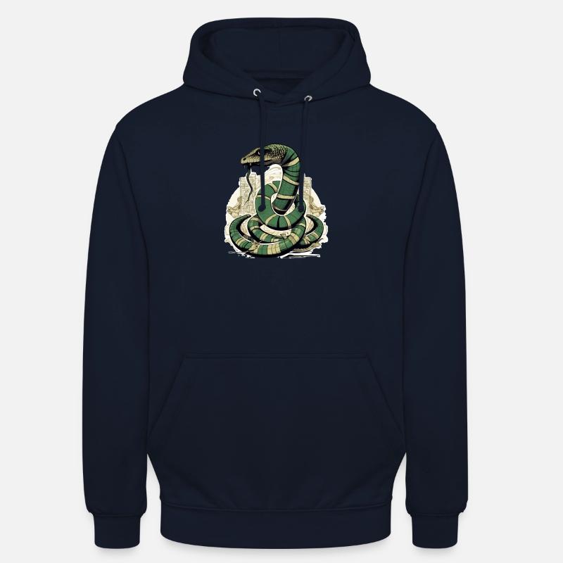 Acu le serpent - Sweat-shirt à capuche unisexe - marine
