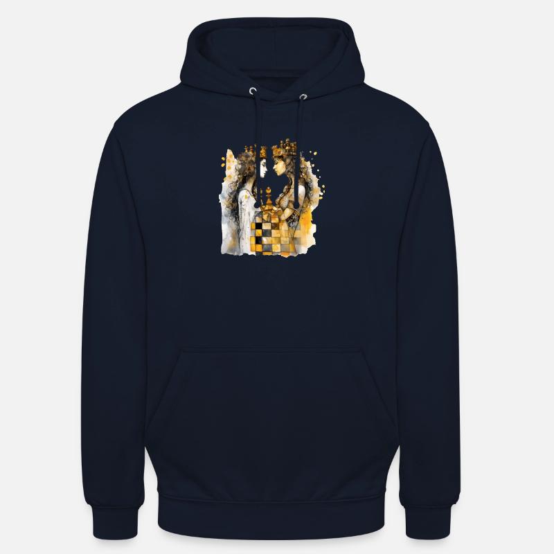 Les soeurs échiquéenne - Sweat-shirt à capuche unisexe - marine