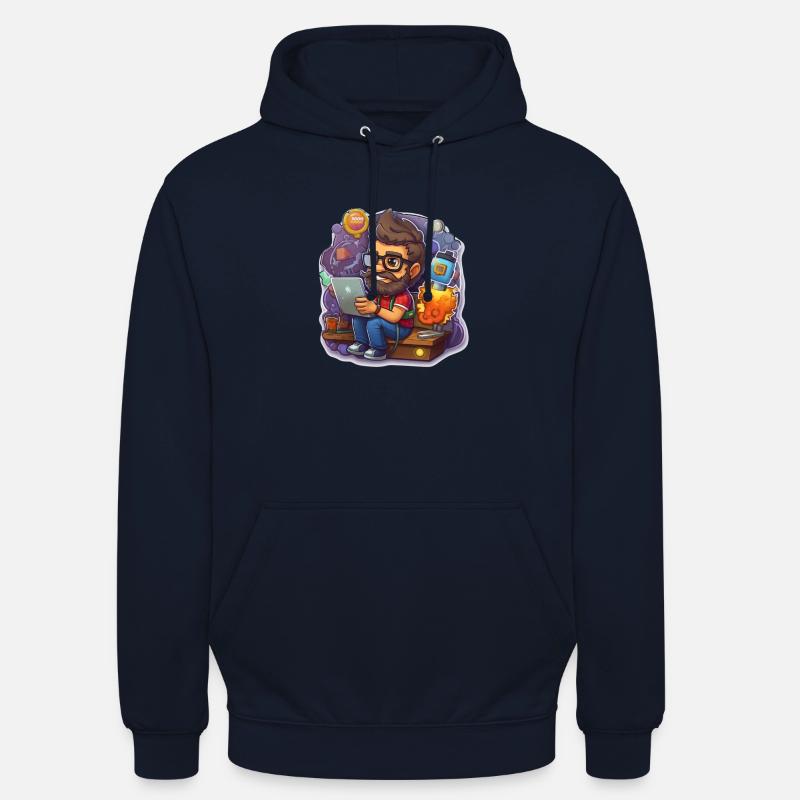 Crazy Softwareentwickler / Nerd - Unisex Hoodie - Navy