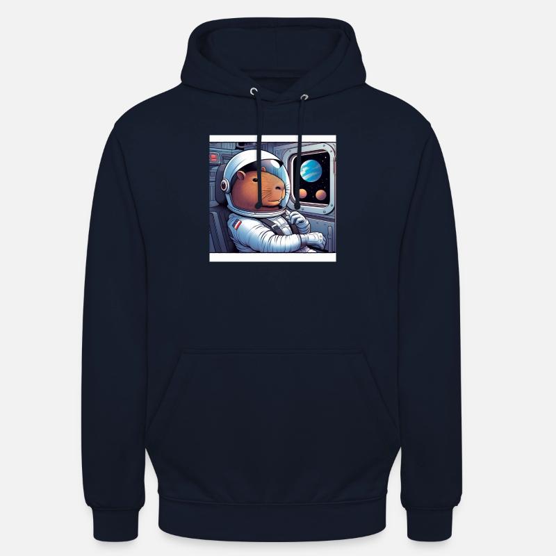 Capitainebara - Sweat-shirt à capuche unisexe - marine