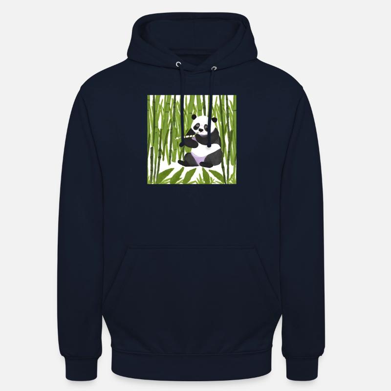 Bambus Panda - Hættetrøje unisex - marineblå