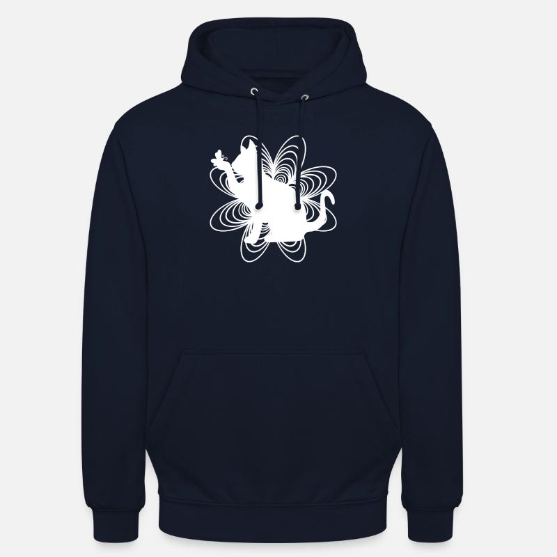 Chat Blanc - Sweat-shirt à capuche unisexe - marine