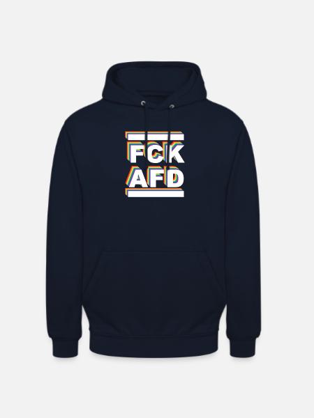 FCK AFD Rainbow - Unisex Hoodie - Navy