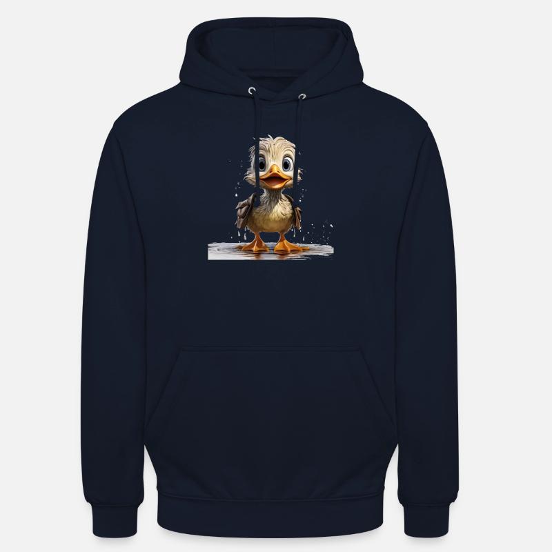 Drôle de canard trempé - Sweat-shirt à capuche unisexe - marine
