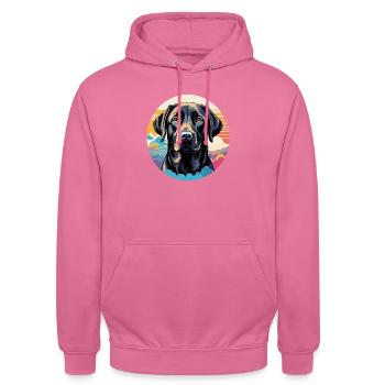 Labrador Retriever - Unisex Hoodie - pink - Front - Alina (178cm) & Michal (187cm)