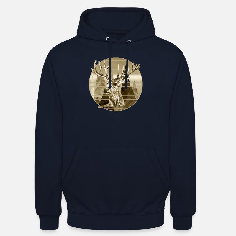 Cerf - Sweat-shirt à capuche unisexe - marine