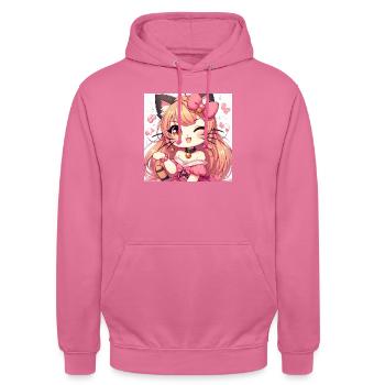 Sexy Chat - Unisex Hoodie - pink - Front - Alina (178cm) & Michal (187cm)