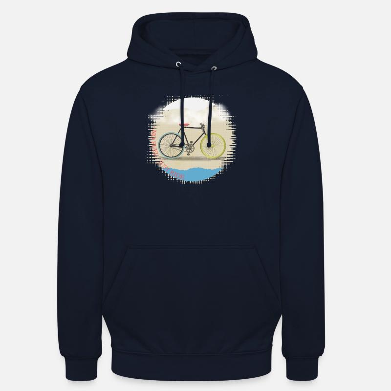 Pas de carburant juste Ride - vélo cyclisme Art Design - Sweat-shirt à capuche unisexe - marine