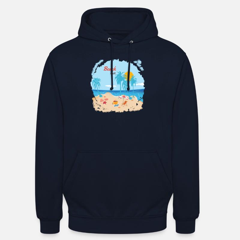 Plaisir de la plage - Sweat-shirt à capuche unisexe - marine