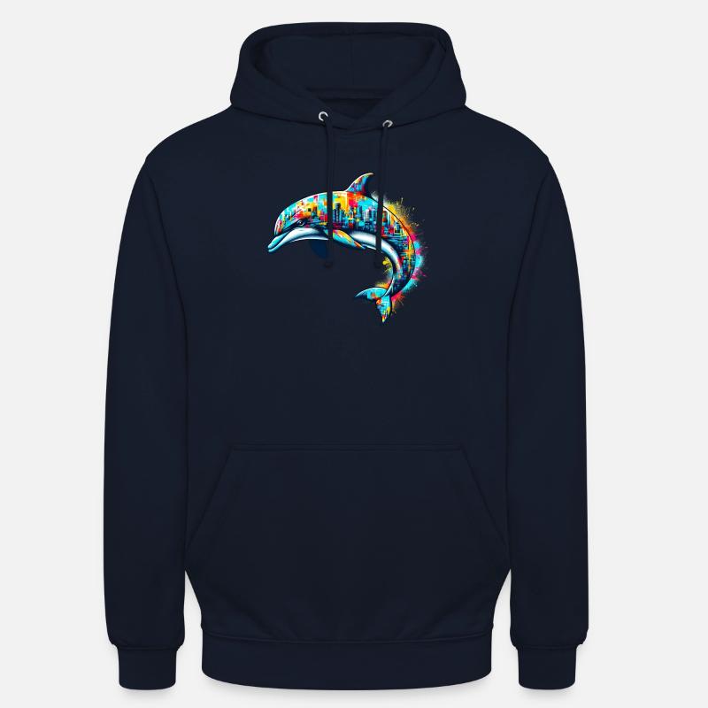 Delfin - Unisex Hoodie - Navy