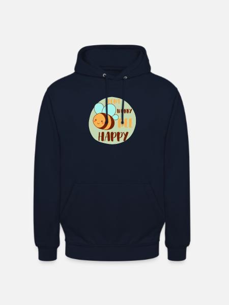 Don`t worry Bee Happy - Unisex Hoodie - Navy