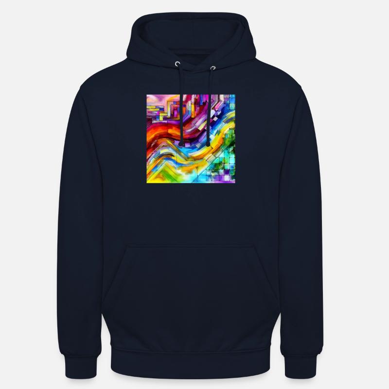 Éclat moderne - Peinture abstraite - Sweat-shirt à capuche unisexe - marine