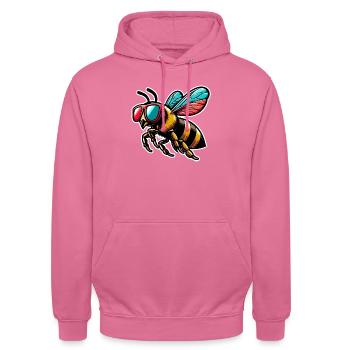 Abeille - Sweat-shirt à capuche unisexe - rose - Devant - Alina (178cm) & Michal (187cm)