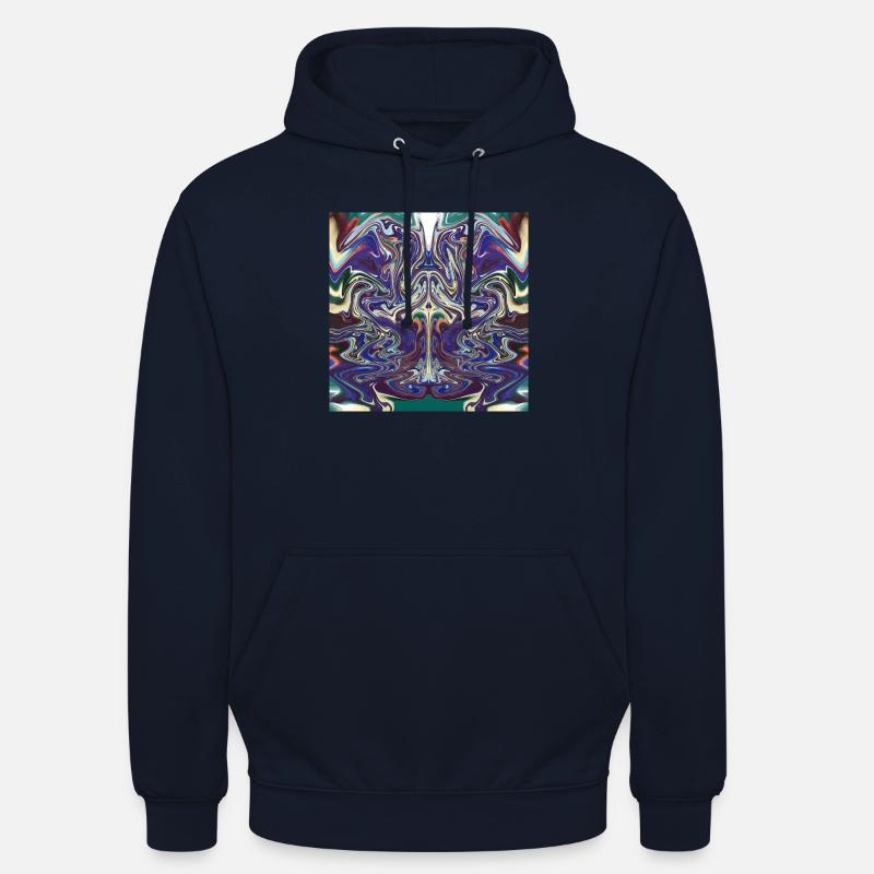 Abstrakte mit ein Stier Muster - Unisex Hoodie - Navy