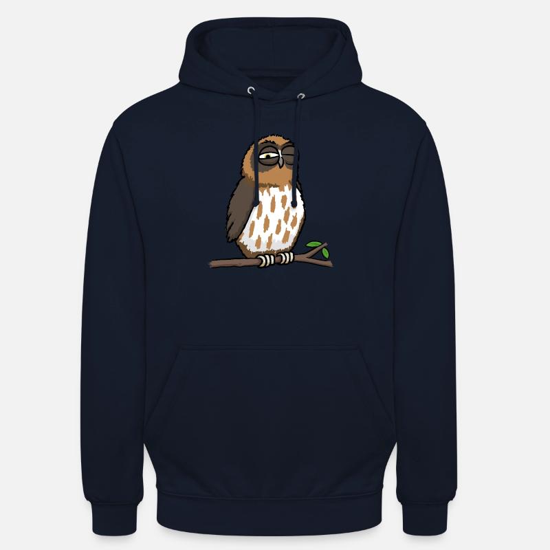 Schläfrige Eule - Unisex Hoodie - Navy