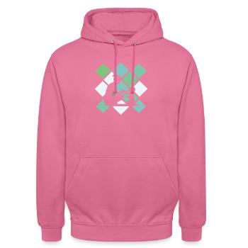 Betreuung Nachtbabysitter Copy - Unisex Hoodie - Pink - Vorne - Alina (178cm) & Michal (187cm)