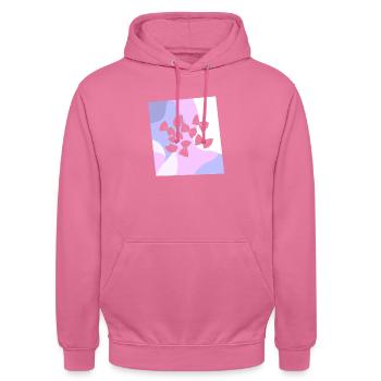 Pasta Fettuccine - Unisex Hoodie - pink - Front - Alina (178cm) & Michal (187cm)