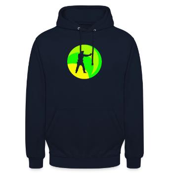Beamter Polizeiarbeit - Unisex Hoodie - Navy - Vorne - Alina (178cm) & Michal (187cm)