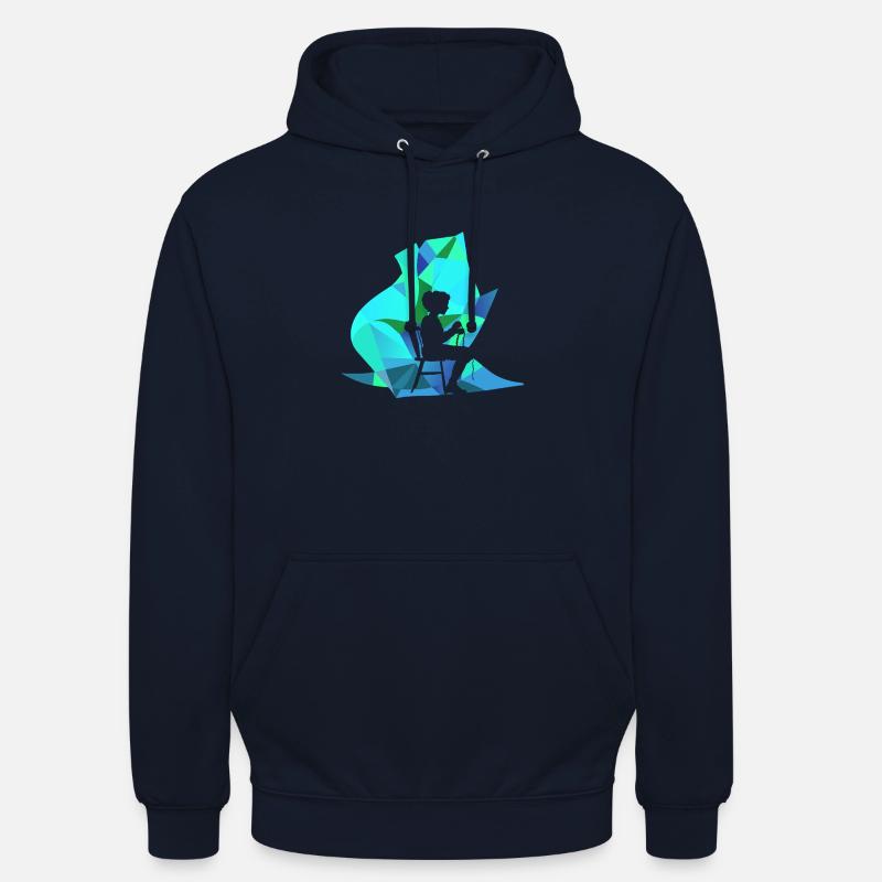 Stricken Pullover Haekeln - Unisex Hoodie - Navy